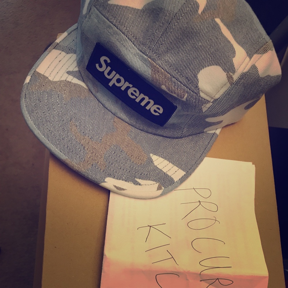 Supreme Washed Out Camo Camp Cap